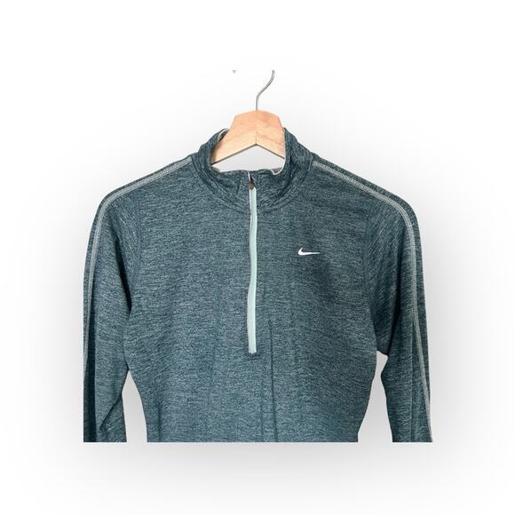 Nike Element DriFit Running Womens Small 3/4 zip up Pullover in Teal - Picture 3 of 12
